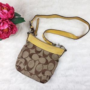 Coach Leather & Canvas Crossbody